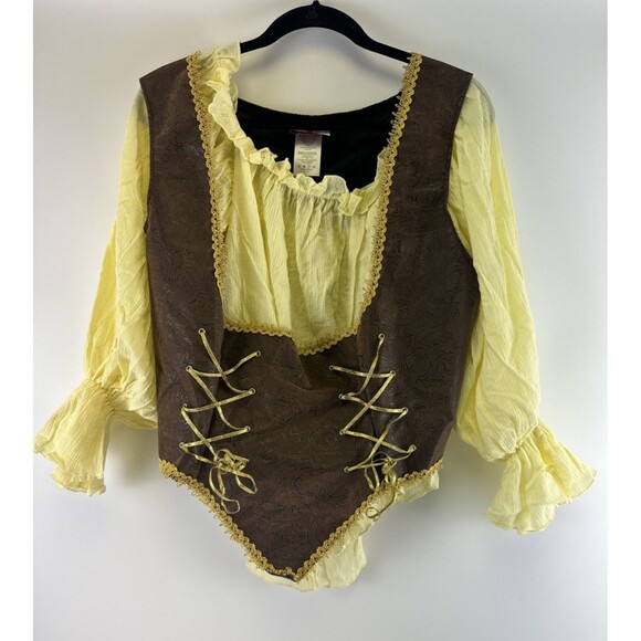Incharacter Rustic Pirate Lady Costume Plus 3X Corset Gauze Blouse Boot Tops Hat - Picture 4 of 15